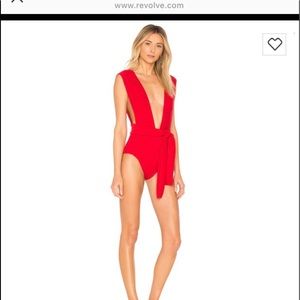 Revolve Red one piece swim suit